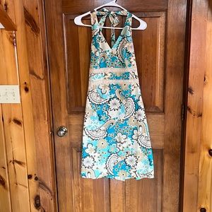 Dorby 70s Inspired Cotton Halter Dress-Size 6
